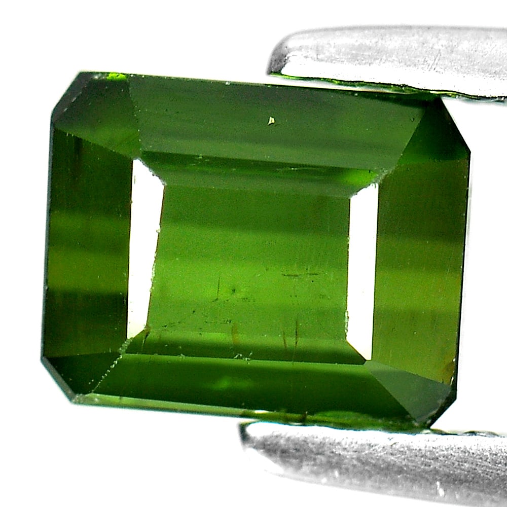 Natural Green Tourmaline 2.10 Ct. Octagon Shape 6.9 x 5.4 Mm Gemstone from Nigeria (1 of 3)