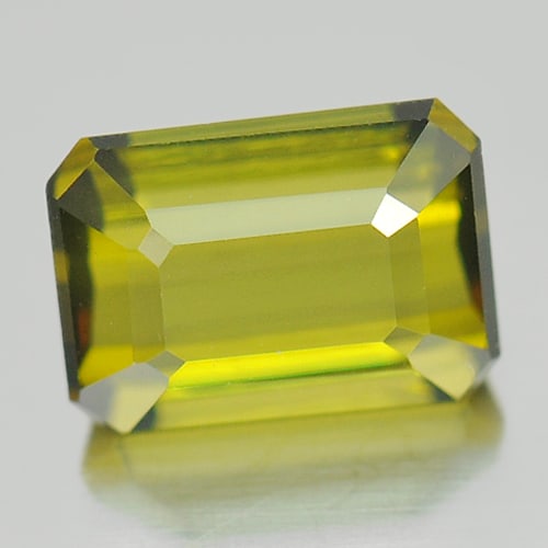 Natural Yellowish Green Tourmaline 1.71 Ct. VVS Octagon Shape 7.7 x 5.6 Mm. Gemstone From Nigeria (1 of 3)