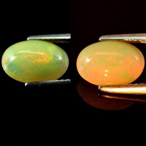 Natural Multi Color Opal 1.85 Ct. Oval Cabochon Shape 10.5 x 7.5 Mm. Unheated Gemstone From Ethiopia (1 of 3)