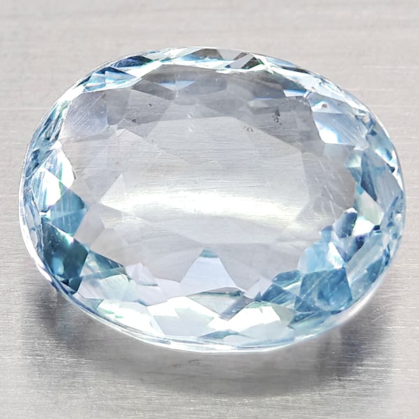 Natural Light Blue Aquamarine 1.82 Ct. Oval Shape 9.1 x 7.6 Mm Gemstone From Brazil (1 of 3)