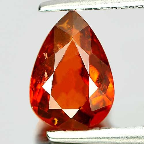 Natural Orange Spessartine Garnet 1.44 Ct. Pear Shape 8.3 x 5.9 Mm. Gemstone From Nigeria (1 of 3)