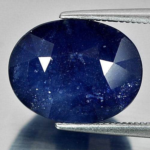 Natural Deep Blue Sapphire 11.45 Ct. Oval Shape 13.8 x 10.8 Mm Gemstone From Madagascar (1 of 3)