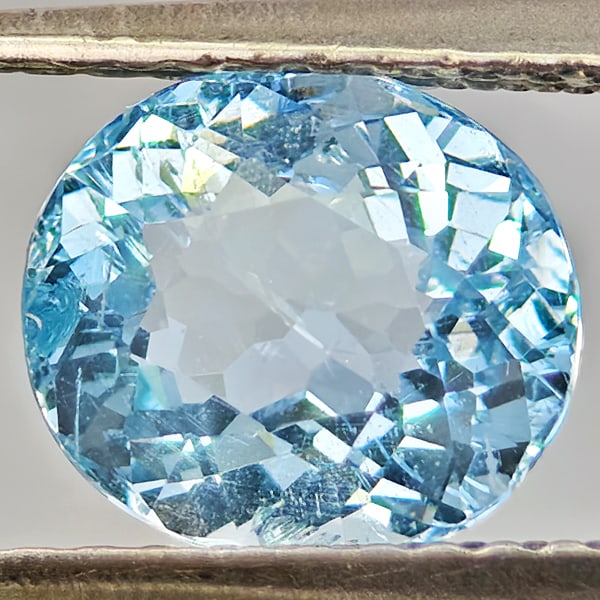 Natural Baby Blue Aquamarine 1.48 Ct. Oval Shape 7.8 x 7 Mm Gemstone From Brazil (1 of 3)