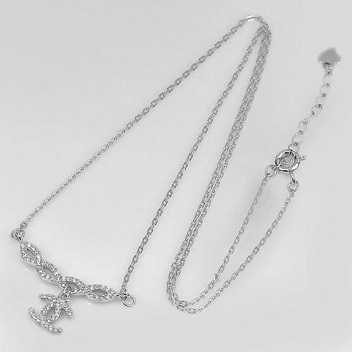 925 Sterling Silver Necklace Jewelry Length 16 Inch Beautiful Design: Product ID: 280540221 Product Type: 925 Sterling Silver Fine Jewelry Jewelry Weight: 2.67 Grams. Gemstones Color: White Metal: Solid Silver 92.5%. Gemstone Detail: About 2.67 Grams. White CZ Round Siz