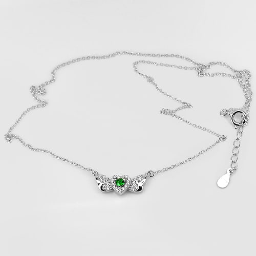 925 Sterling Silver Necklace Jewelry Heart with wings Length 16 Inch. (1 of 3)