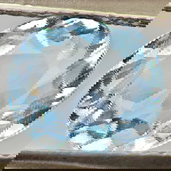 Natural Baby Blue Aquamarine 1.34 Ct. Oval Shape 8 x 7.1 Mm Gemstone From Brazil: Product ID: 800812352 Product Name: Natural Aquamarine Weight: 1.34 CT. Size: 8 x 7.1 x 4.1 MM. Shape: Oval Color: Baby Blue Clarity:VSI - SI1 Luster: Good Gems Origin: Brazil Treatment: Unheated Crys