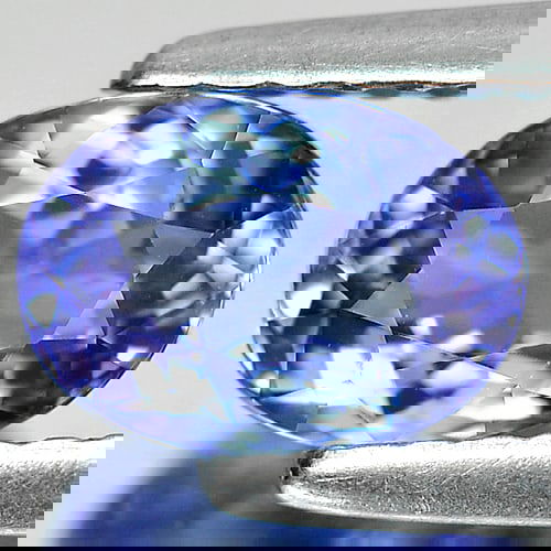 Natural Violetish Blue Tanzanite 1.07 Ct. Oval Shape 7.2 x 5.2 Mm Gemstone From Tanzania (1 of 3)