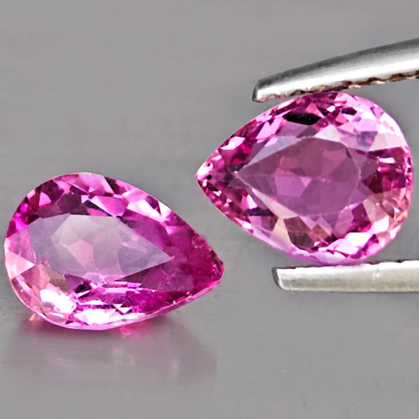 Natural Pink Tourmaline 1.91 Ct. 2 Pcs Pear Shape 7.9 x 5.8 Mm Gemstone From Nigeria: Product ID: 807251272 Product Name: Natural Tourmaline Weight: 1.91 CT. Size: 7.9 x 5.8 x 3.4 MM. Shape: Pear Shape Color: Pink Clarity:VSI Luster: Good Gems Origin: Nigeria Treatment: Unheated Crysta