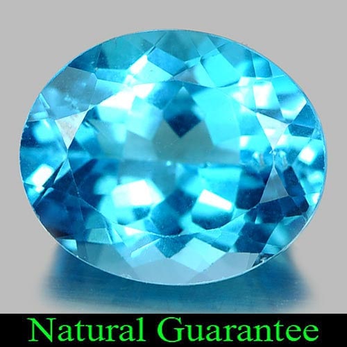 Natural Swiss Blue Topaz 5.88 Ct. Oval Shape 12 x 10 Mm Gemstone from Brazil: Product ID: 807161193 Product Name: Natural Blue Topaz Weight: 5.88 CT. Size: 12 x 10 x 6.7 MM. Shape: Oval Color: Swiss Blue Clarity:VSI Luster: Good Gems Origin: Brazil Treatment: Treated Crystal St