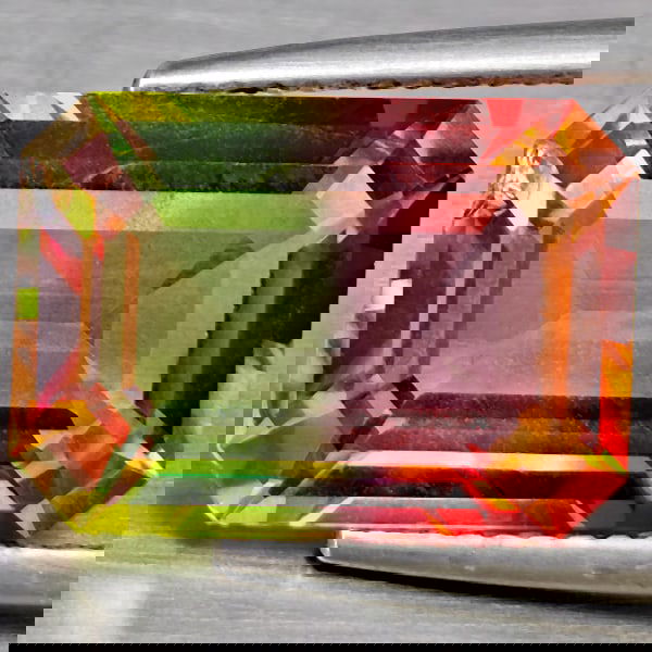 Natural Bi Color Topaz 8.67 Ct. Octagon Shape 14.3 x 10.2 Mm Gemstone from Brazil (1 of 3)