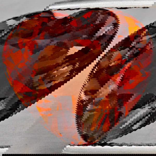 Natural Imperial Topaz 13.37 Ct. Heart Shape 14.7 x 13.5 Mm Gemstone From Brazil (1 of 3)