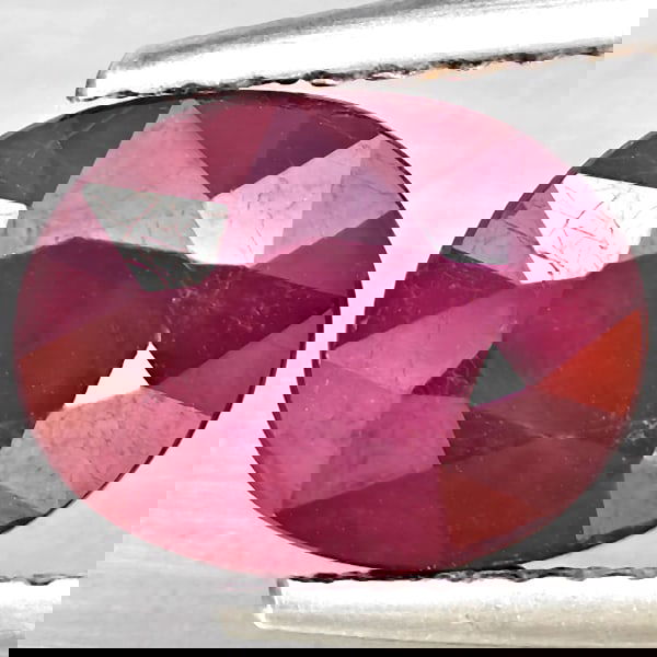 Natural Purplish Red Ruby 3.35 Ct. Oval Shape 9.3 x 7.2 Mm Gemstone from Madagascar (1 of 3)
