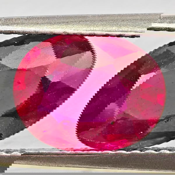 Natural Purplish Red Ruby 2.52 Ct. Oval Shape 9.2 x 7.2 Mm Gemstone from Madagascar (1 of 3)