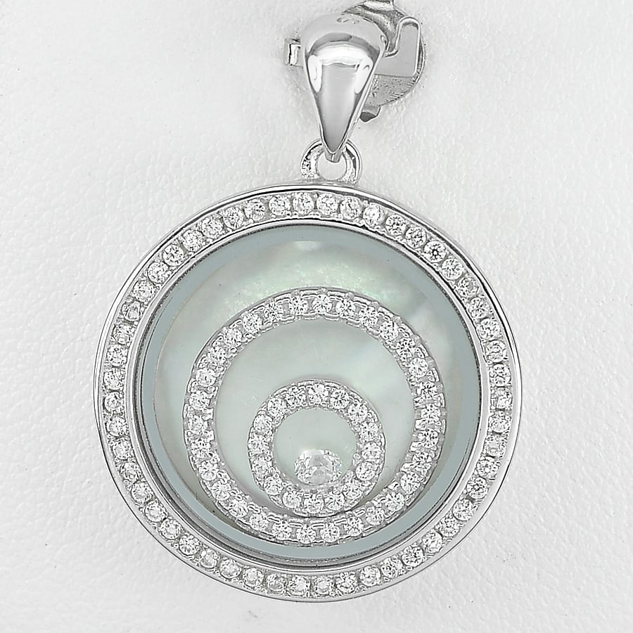 925 Sterling Silver Pendant Jewelry Size 29 x 22 Mm. Beautiful Design 7.60 Grams (1 of 3)