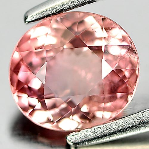 Natural Peach Pink Tourmaline 1.00 Ct. Oval Shape 6.6 x 5.9 Mm. Unheated Gemstone From Nigeria - 2