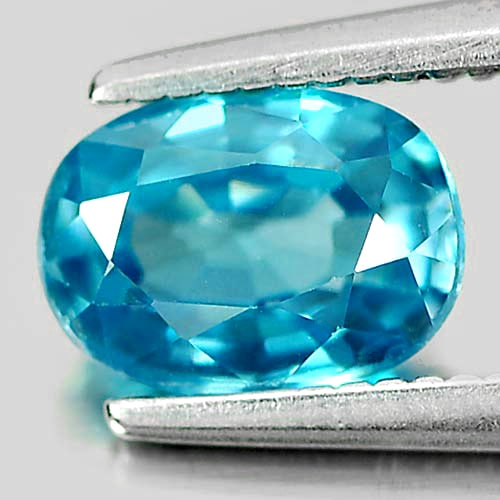 Natural Blue Zircon 1.33 Ct. Oval Shape 7.1 x 5.1 Mm Gemstone from Cambodia: Product ID: 807721632 Product Name: Natural Zircon Weight: 1.33 CT. Size: 7.1 x 5.1 x 3.4 MM. Shape: Oval Color: Blue Clarity:VVS Luster: Good Gems Origin: Cambodia Treatment: Heated Crystal Structure