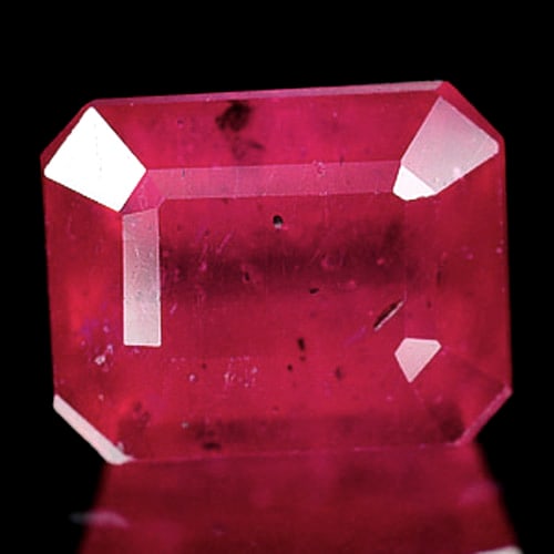 Natural Pinkish Red Ruby 2.30 Ct. Octagon Shape 7.5 x 6 Mm. Gemstone From Madagascar (1 of 3)