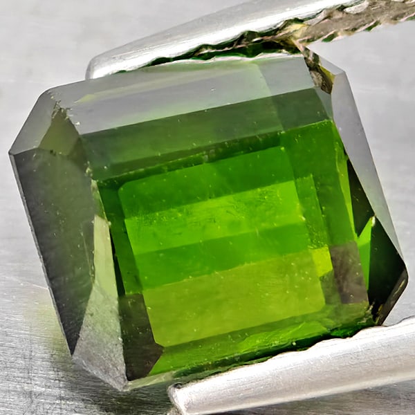 Natural Green Tourmaline 1.59 Ct. Octagon Shape 6.7 x 6.3 Mm. Unheated Gemstone From Nigeria - 3