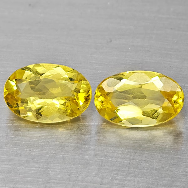 Natural Yellow Beryl 1.69 Ct. 2 Pcs Oval Shape 8.2 x 5.6 Mm Gemstone from Brazil: Product ID: 801102741 Product Name: Natural Beryl Weight: 1.69 CT. Size: 8.2 x 5.6 x 3.4 MM. Shape: Oval Color: Yellow Clarity:VSI Luster: Good Gems Origin: Brazil Treatment: Unheated Crystal Structur