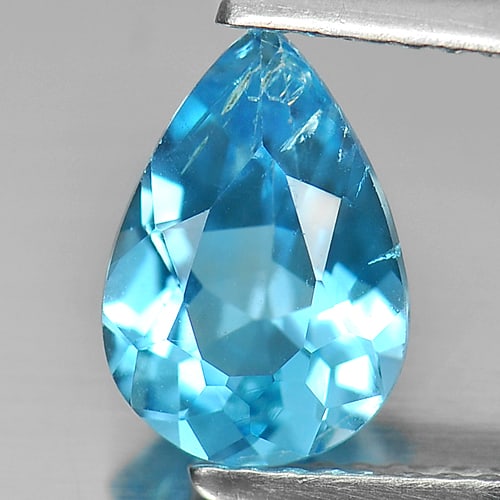 Natural Swiss Blue Topaz 1.66 Ct. Pear Shape 9.4 x 6.6 Mm Gemstone From Brazil (1 of 3)