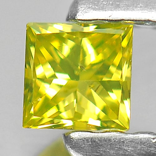 Natural Yellow Diamond 0.13 Ct. Square Princess Cut 3 Mm: Product ID: 802104008 Product Name: Natural Enhanced Diamond Weight: 0.13 CT. Size: 3 x 3 x 2 MM. Shape: Square Princess Cut Color: Yellow Clarity:SI1 Luster: Scintillating Gems Origin: Belgium Treatm