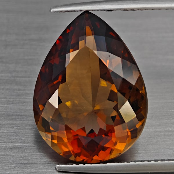 Natural Imperial Topaz 17.64 Ct. Pear Shape 19.1 x 14.5 Mm Gemstone From Brazil (1 of 3)