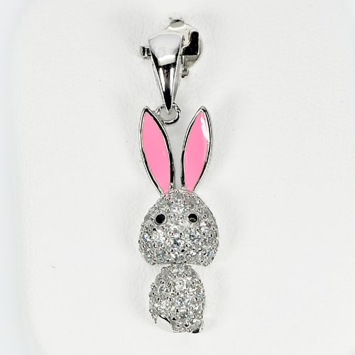 925 Sterling Silver Pendant Jewelry 3.34 Grams Rabbit Design (1 of 3)