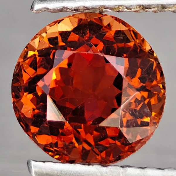 Natural Orange Pink Tourmaline 1.92 Ct. Round Shape 7.2 Mm Gemstones From Nigeria (1 of 3)