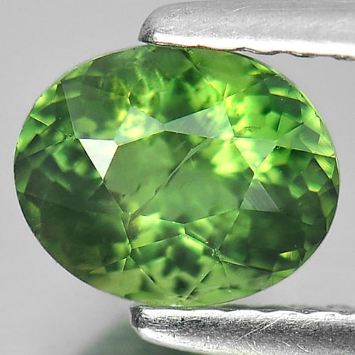 Natural Green Color Apatite 1.03 Ct. Oval Shape 7 x 5.5 Mm Gemstone from Tanzania (1 of 3)