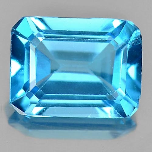 Natural Swiss Blue Topaz 1.70 Ct. Octagon Shape 8 x 6 Mm Gemstone from Brazil (1 of 3)