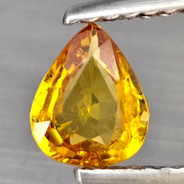 Natural Yellow Sapphire 0.60 Ct. Pear Shape 6.1 x 5.1 Mm Gemstone From Thailand (1 of 3)