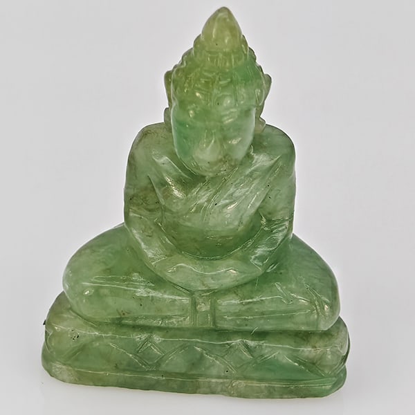 Natural Green Jade Buddha Carving 11.06 Ct. Size 19.8 x 14.5 Mm. Gemstone from Thailand (1 of 3)