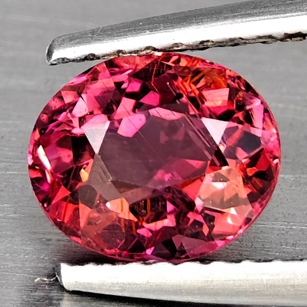 Natural Pink Tourmaline 1.43 Ct. Oval Shape 7.5 x 6.8 Mm Gemstone from Nigeria (1 of 3)