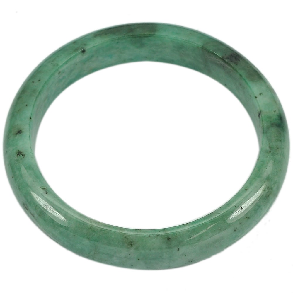 Natural Green Jade Bangle 251.86 Ct. Diameter 57 Mm. Gemstone From Thailand (1 of 3)