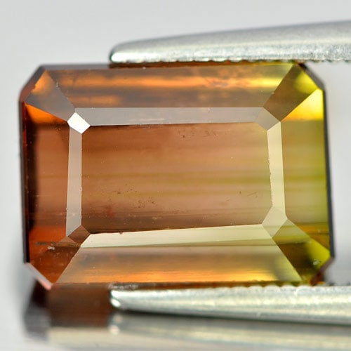 Natural Bi Color Tourmaline 5.50 Ct. Octagon Shape 11.4 x 8.3 Mm. Gemstone Unheated From Nigeria (1 of 3)