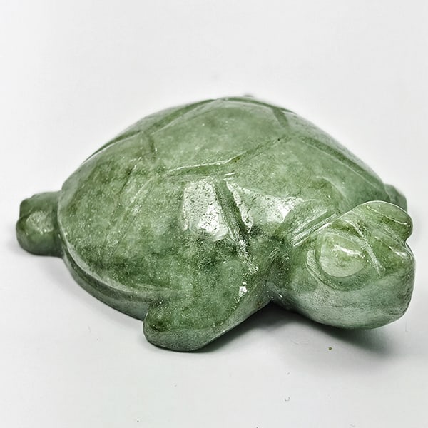 Natural Green Jade Turtle Carving 211.88 Ct. Size 38 x 50 x 17 Mm. Gemstone From Thailand (1 of 3)