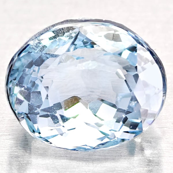 Natural Baby Blue Aquamarine 1.32 Ct. Oval Shape 6.9 x 5.8 Mm Gemstone From Brazil (1 of 3)
