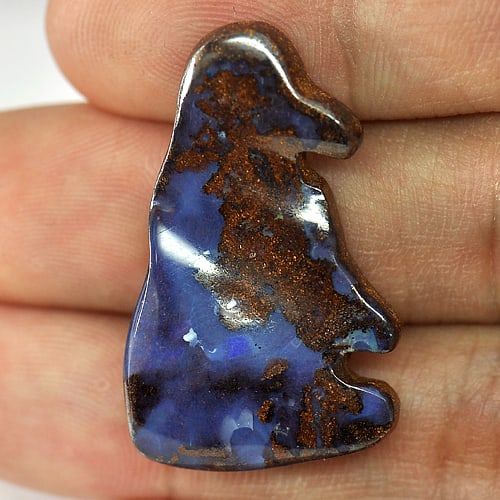 Natural Multi Color Flashing Opal Boulder 27.75 Ct. Free Form Cabochon Shape 30 x 19.2 Mm. Gemstone (1 of 3)