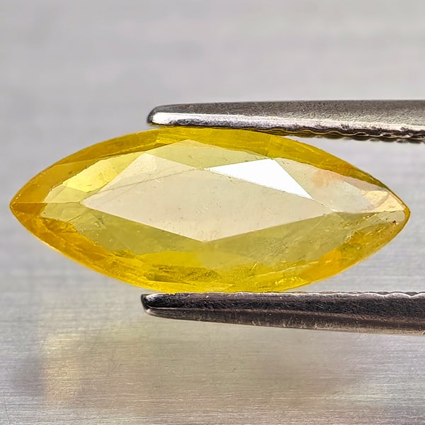 Natural Yellow Sapphire 1.35 Ct. Marquise Shape 12.4 x 5.3 Mm Gemstone From Thailand (1 of 3)