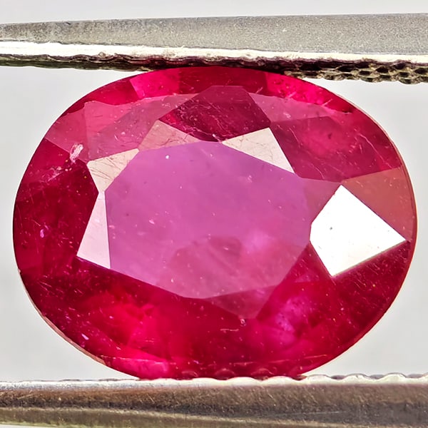 Natural Natural Purplish Red Ruby 2.22 Ct. Oval Shape 9.1 x 7.4 Mm Gemstone from Madagascar (1 of 3)