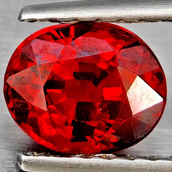 Natural Orangish Red Spessartine Garnet 1.16 Ct. Oval Shape 6.4 x 5.3 Mm Gemstones From Namibia: Product ID: 802937247 Product Name: Natural Garnet Weight: 1.16 CT. Size: 6.4 x 5.3 x 4 MM. Shape: Oval Shape Color: Orangish Red Clarity:SI1 Luster: Good Gems Origin: Namibia Treatment: Unheated Crys