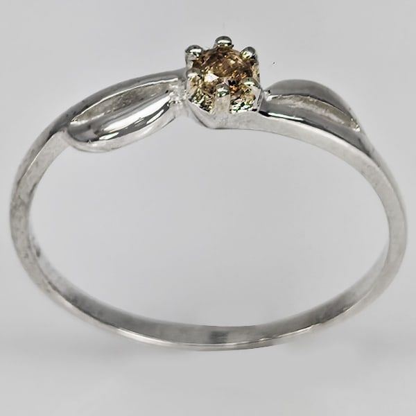 925 Sterling Silver Ring Jewelry 1.53 Grams With Natural Diamond 0.08 Ct. Size 5.5 (1 of 3)