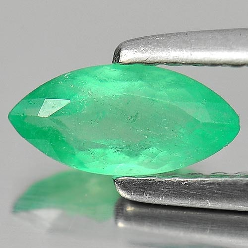 Natural Green Emerald 0.49 Ct. Marquise Shape 8 x 3.8 Mm. Gemstone From Columbia (1 of 3)