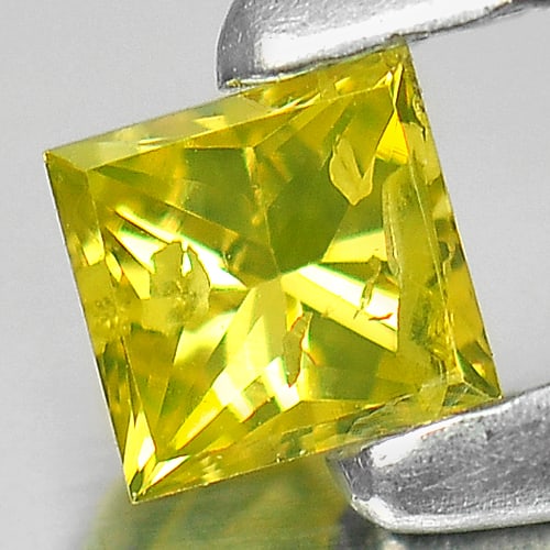 Natural Yellow Diamond 0.15 Ct. Square Princess Cut 3 Mm: Product ID: 802104018 Product Name: Natural Enhanced Diamond Weight: 0.15 CT. Size: 3 x 3 x 2 MM. Shape: Square Princess Cut Color: Yellow Clarity:SI1 Luster: Scintillating Gems Origin: Belgium Treatm
