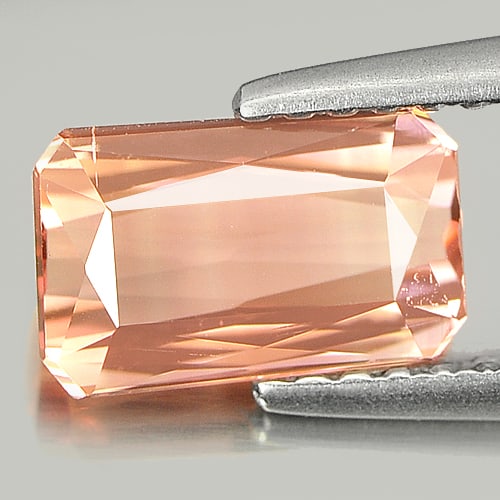 Natural Peach Tourmaline 1.46 Ct. VVS Octagon Shape 8.3 x 5.2 Mm. Unheated Gemstone From Nigeria - 2