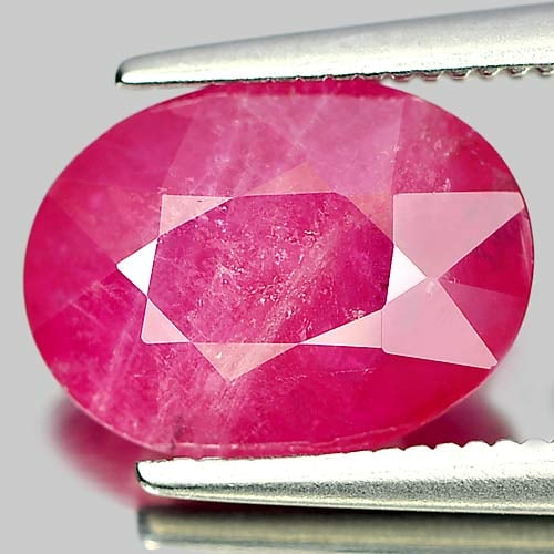 Natural Purplish Pink Ruby 3.45 Ct. Oval Shape 10.6 x 7.9 Mm Gemstone From Mozambique (1 of 3)