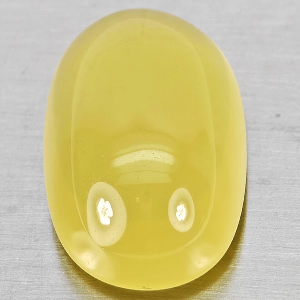 Natural Yellow Lemon Quartz 41.84 Ct. Oval Cabochon Shape 24 x 19 Mm Gemstone From Brazil (1 of 3)