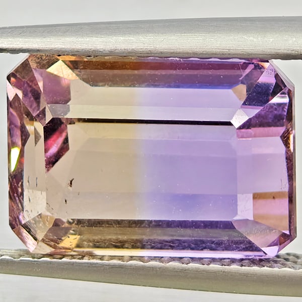 Natural Bi Color Ametrine 6.26 Ct. Octagon Shape 12.2 x 8.8 Mm Gemstone From Bolivia (1 of 3)