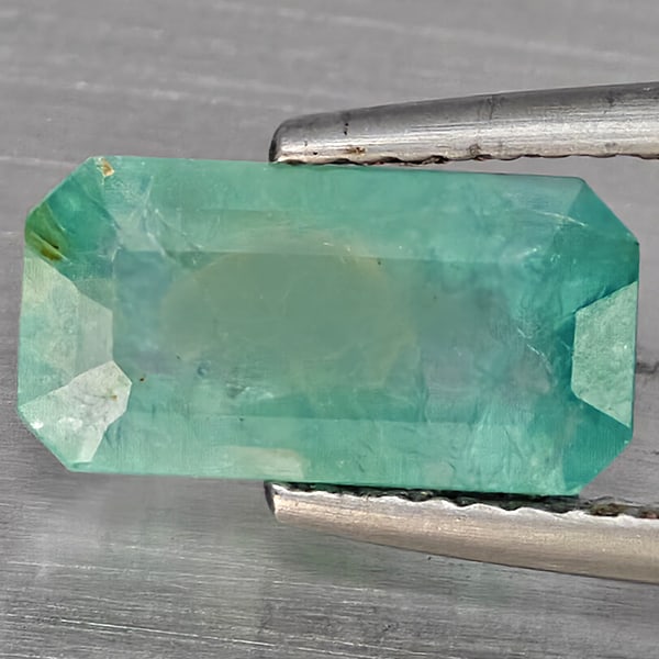 Natural Green Blueish Grandidierite 2.49 Ct. Octagon Shape 11.2 x 5.9 Mm Gemstone from Madagascar (1 of 3)
