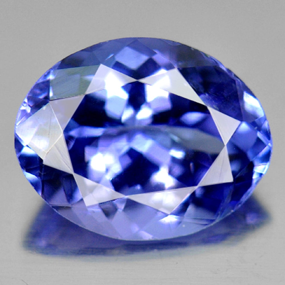 Natural Violetish Blue Tanzanite 1.79 Ct. VVS Oval Shape 8.8 x 7 Mm. Gemstone From Tanzania (1 of 3)